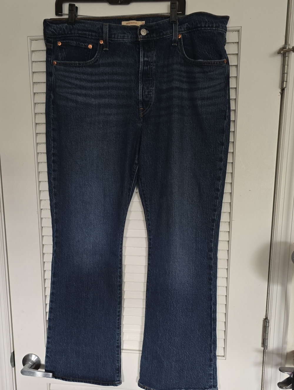 Levi's Wedgie Classic Dark Blue Bootcut Jeans Size 34 XL